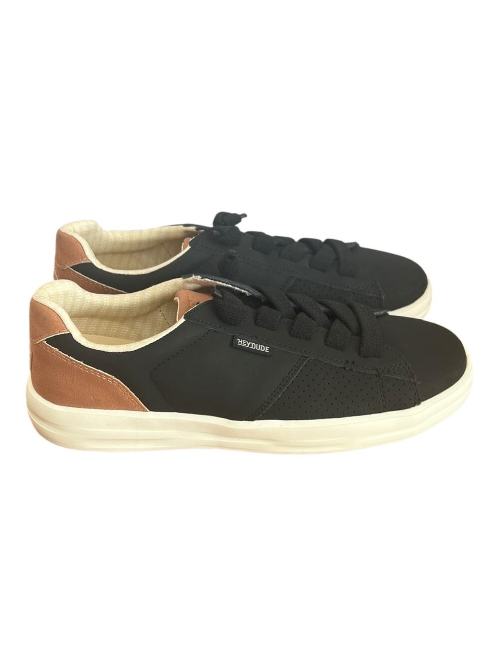 Hey Dude Karina Duo Classic Shoes In Black / Tan Size 10